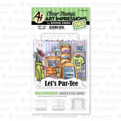 Art Impressions Matchbooks Stamp & Die Set - Golf Shop